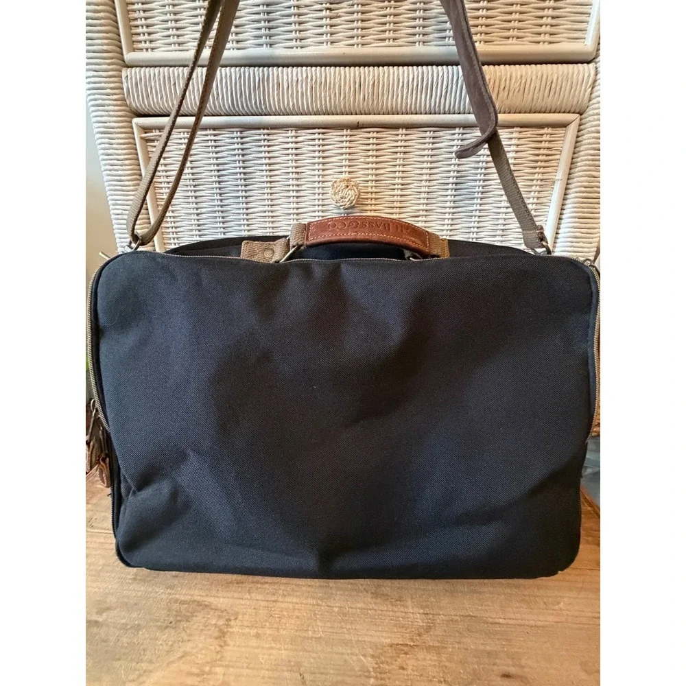 GH Bass & Co Messenger Bag Black Canvas Leather Trim Outdoor Gear Travel Laptop